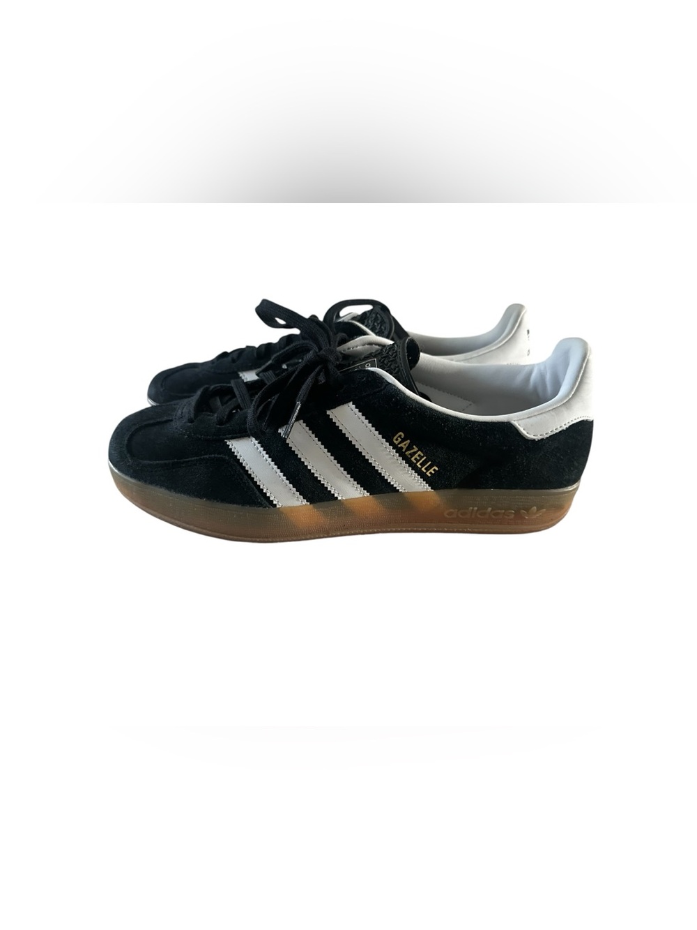 adidas Gazelle Women’s Sneakers Black White Gum - Picture 12 of 12